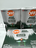 (3) OFF! Deep Woods Mosquito Insect Repellent Wipes Long last Towelette 12pk Ea