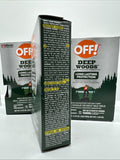 (3) OFF! Deep Woods Mosquito Insect Repellent Wipes Long last Towelette 12pk Ea