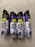 (4) Raid Max Bed Bug Foaming Spray Crack Crevice 17.5 oz Extended Protection