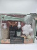 8pc Tuscan Hills Bath Set Shower Gel Lotion Body Mist Fizz Bomb Brush Spearmint