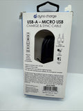 Dyno Charge USB To Micro Power  Sync Cable Cord 10ft Black COMBINESHIP