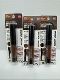 (3) Revlon 302 Warm Brown ColorStay Brow Fiber Filler Eyebrow Gel Mascara