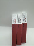 (3) Maybelline 175 Ring Leader  Super Stay Matte Ink Liquid Lipstick Mauve Pink