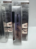 (2) L'Oreal 573 Warm Brunette Unbelieva-Brow Gel Tinted Waterproof COMBINESHIP