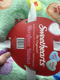 Sweethearts Candy Microfleece Blanket Conversation Hearts Mint Valentines 50x60