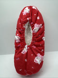 Adult Hello Kitty Shoes Slippers Snuggle Toes SZ 4-10 Pink Red Valentine Cupid