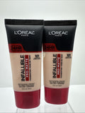 (2) L'Oreal Infallible 101 Classic Ivory Pro-Matte Foundation Matte 24hr