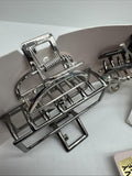 (2) Scunci Silver Metal Hair Claw Clips Jaw Small Medium 4pc Upscale COMBINESHIP