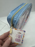 Blue Packed Party Nail Mani Pedicure Set File Confetti Bag Toe Separator Buffer