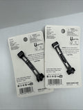 (2) Scunci Conair Barrette Snap Clip Crystal Rhinestone Black Formal COMBINESHIP