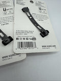 (2) Scunci Conair Barrette Snap Clip Crystal Rhinestone Black Formal COMBINESHIP