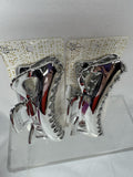 (2) SCUNCI Conair Silver Large Claw Clip Jaw Jumbo Thick Hair COMBINESHIP
