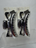 (2) SCUNCI Conair Silver Large Claw Clip Jaw Jumbo Thick Hair COMBINESHIP