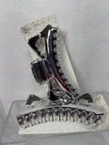 (2) SCUNCI Conair Silver Large Claw Clip Jaw Jumbo Thick Hair COMBINESHIP