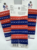 (3) Scunci Ponytailers Red White Blue 4th July Patriotic 6pc Hair TieCOMBINESHIP