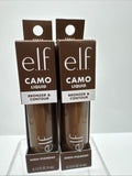 (2) e.l.f. 6 Tan 84614 Camo Liquid Bronzer & Contour Highlight COMBINESHIP