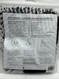 Kitsch Bow Shower Cap Waterproof Reusable Black White Stripe No Slip COMBINESHIP