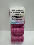 Conair Smooth & Voluminous Curls #61117Z  12 Pk Self Grip Thermal Rollers Waves