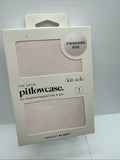 Kitsch Blush Pink 100% Satin PIllowcase Standard 26" x 19" Zip Closure Hair