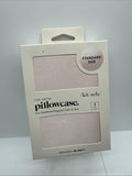 Kitsch Blush Pink 100% Satin PIllowcase Standard 26" x 19" Zip Closure Hair