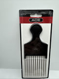 Goody Ace Metal Hair Pick Comb Women Men Black Handle Detangle Style Lift