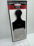 Goody Ace Metal Hair Pick Comb Women Men Black Handle Detangle Style Lift