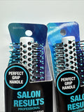 (2) Conair Metal Round Hair Brush Vented Nylon Bristle Blowout Straighten Curl