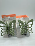 (2) Scunci Butterfly Eco-Friendly Earth Jaw Claw Clips Hair Green COMBINESHIP