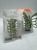 (2) Scunci Butterfly Eco-Friendly Earth Jaw Claw Clips Hair Green COMBINESHIP