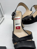 Marc Fisher Black Hello Wedge 9.5 Black Sandal Strap 4.5"