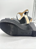 Marc Fisher Black Hello Wedge 9.5 Black Sandal Strap 4.5"
