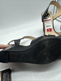 Marc Fisher Black Hello Wedge 9.5 Black Sandal Strap 4.5"