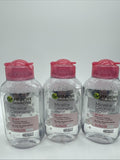 (3) Garnier Rose Micellar Cleansing Water All-in-1 Makeup Remover Cleanser 3.4oz