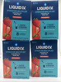 (4) Liquid I.V.  Electrolyte Mix Hydration Multiplier 15 Strawberry COMBINESHIP