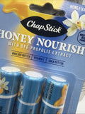 (2) Chapstick Lip Balm Honey Nourish Bee Propolis Vanilla Vitamin E COMBINESHIP