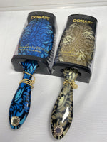 (2) Conair Nylon Bristle Brushes Cushion Regular Size. Blue Gold