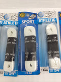 (5) Shoe Gear Sport 54" Flat Sport Athletic Shoe Laces - White Bulk COMBINESHIP