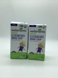 (2) Wellements Organic Elderberry Immune Syrup Age Vitamins 1+ - 4 Fl Oz