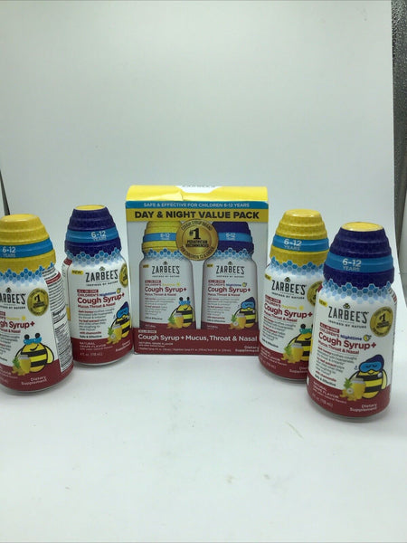 (6) Zarbee’s cough All In One Daytime Nighttime Syrup Children 4ozGrape 11-12/24