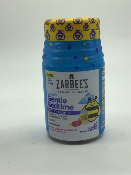 Zarbees Childrens Gentle Bedtime 30ct Non-Melatonin Gummies Raspberry 02/25