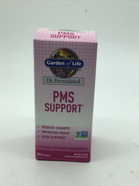 Garden of Life PMS Support Reduce Cramps Mood 30Ct Softgels 1/26 COMBINESHIP