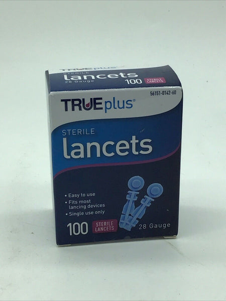 TRUEplus Universal Twist Top 28 Gauge 100 Lancets -