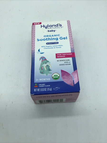Hyland's Baby Organic Soothing Gel Nighttime Teething Cherry 3/25 CombineShippin