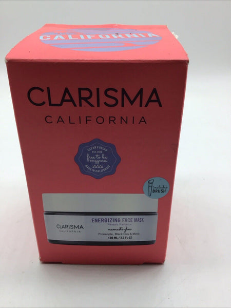 Clarisma California Energizing Face Mask 3.3 Oz. Black Clay Pineapple Monoi