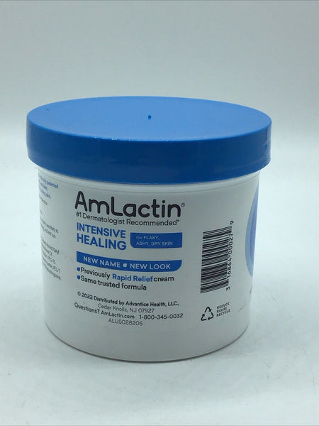 Amlactin Intensive Healing Body Cream Exfoliator & Moisturizer Dry Skin 12oz