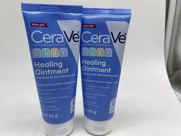 (2) CeraVe Diaper Rash Cream | Baby Healing Ointment for Extra Dry Cracked Skin