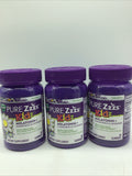 (3) Vicks Kids Pure Zzzs Melatonin Chamomile & Lavender 48 Natural Gummies