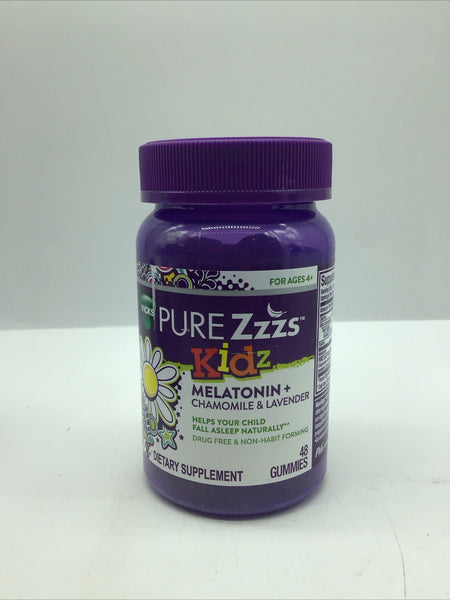 Vicks Kids Pure Zzzs Melatonin Chamomile & Lavender 48 Gummies COMBINESHIP