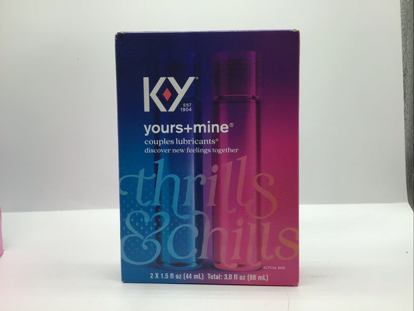 K-Y KY Yours & Mine Couples Tingling Warming Lubricant 3oz COMBINESHIP