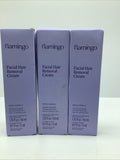 (3) Flamingo Facial Hair Removal Cream W/Calming Serum 1.35oz Each